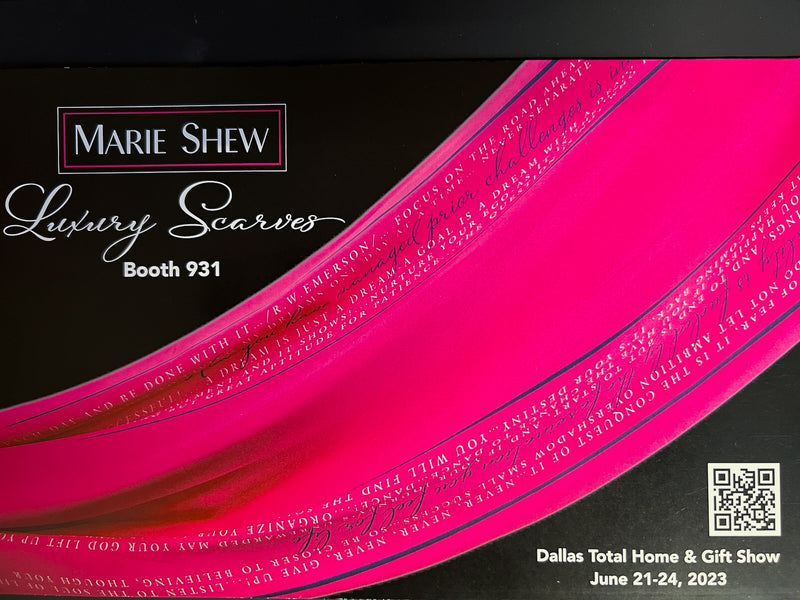 Marie Shew-LUXE Booth 931-Dallas Gift Show-June 21-24, 2023